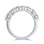 Nhẫn cưới kỷ niệm Moissanite cắt tròn 2 Nhẫn cưới kỷ niệm bằng đá moissanite cắt tròn M95A 02