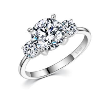 anello con tre pietre di moissanite DF57M 04