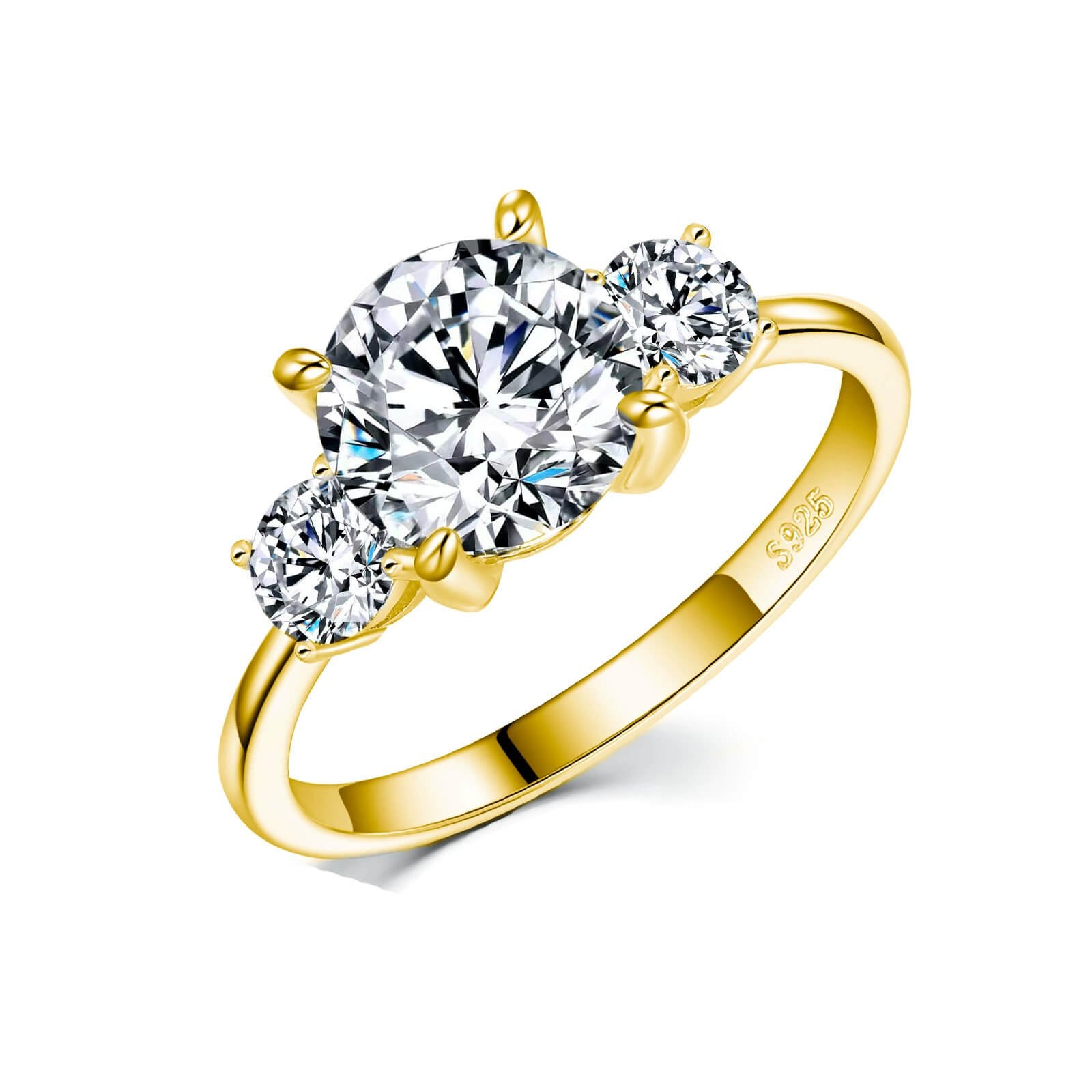 Moissanite Three-Stone Ring Df57M 05 moissanite three-stone ring df57m 05