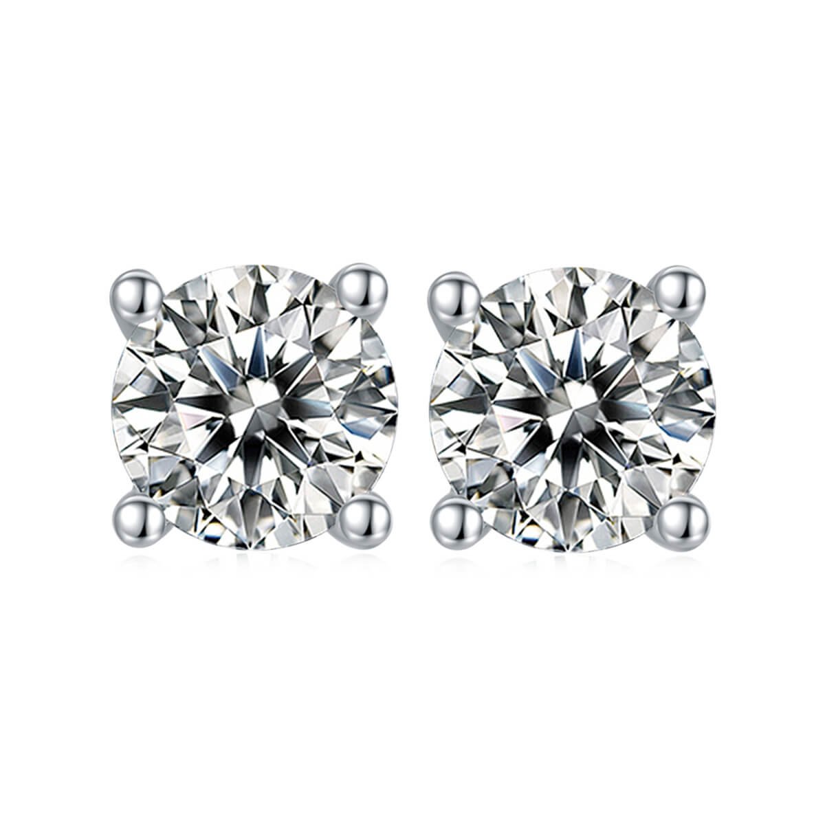 Classic Oval Cut Moissanite Solitaire Earrings T90A-E 04 classic oval cut moissanite solitaire earrings t90a-e 04