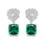 gold pillow shaped cultured gemstone rose earrings zh178s 04