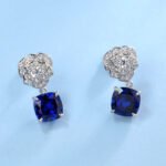 gold pillow shaped cultured gemstone rose earrings zh178s 06