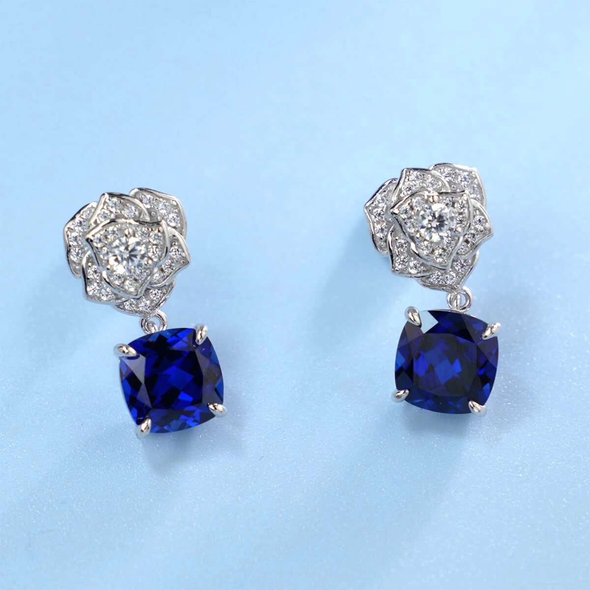 gold pillow shaped cultured gemstone rose earrings zh178s 06