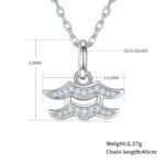 Aquarius of the Zodiac Moissanite pendant necklace OXZK 02