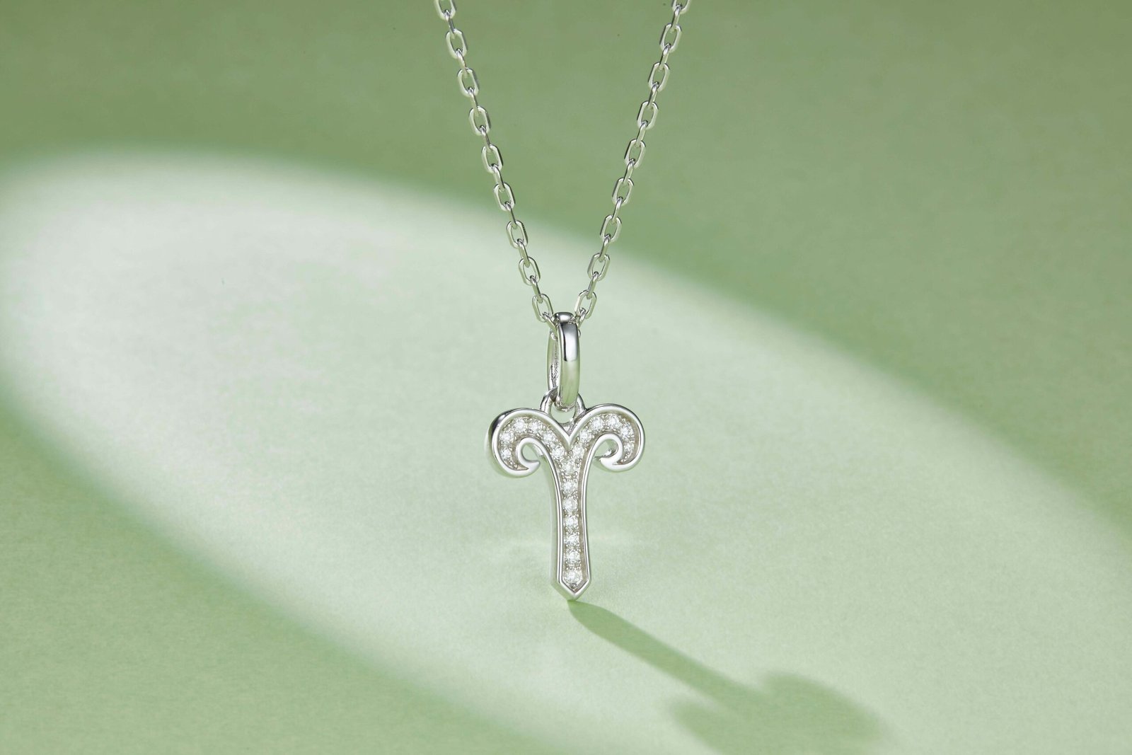 Aries of the Zodiac Moissanite pendant necklace OXZA 03