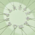 Aries of the Zodiac Moissanite pendant necklace OXZA 05