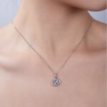 Cancer of the Zodiac Moissanite pendant necklace OXZD 06