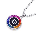 Cancer of the Zodiac lab grown gemstones pendant necklace AS04O 02