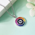 Cancer of the Zodiac lab grown gemstones pendant necklace AS04O 04