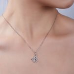 Capricorn of the Zodiac Moissanite pendant necklace OXZJ 06