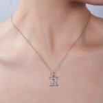 Gemini of the Zodiac Moissanite pendant necklace OXZC 06