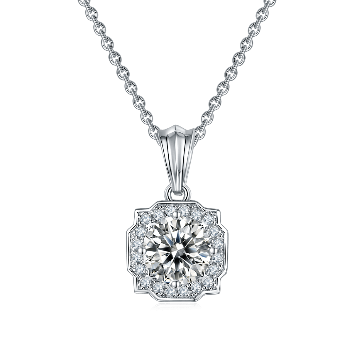 Harry Winston Style Moissanite Pendant Necklace T33B 01 harry winston style moissanite pendant necklace t33b 01