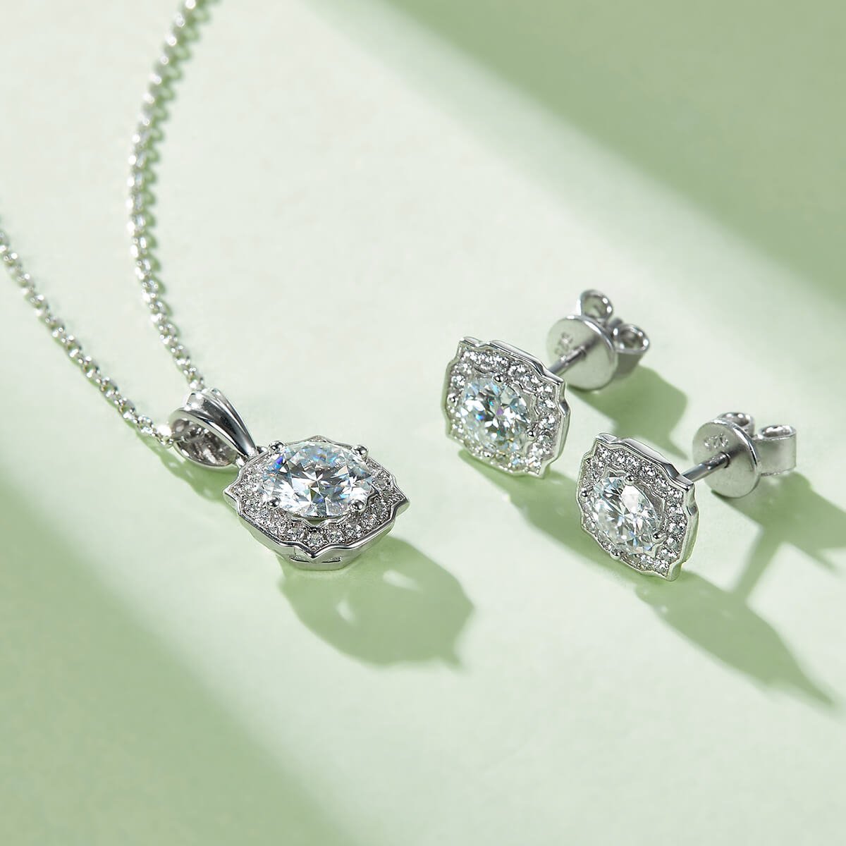 Harry Winston Style Moissanite Pendant Necklace T33B 04 harry winston style moissanite pendant necklace t33b 04