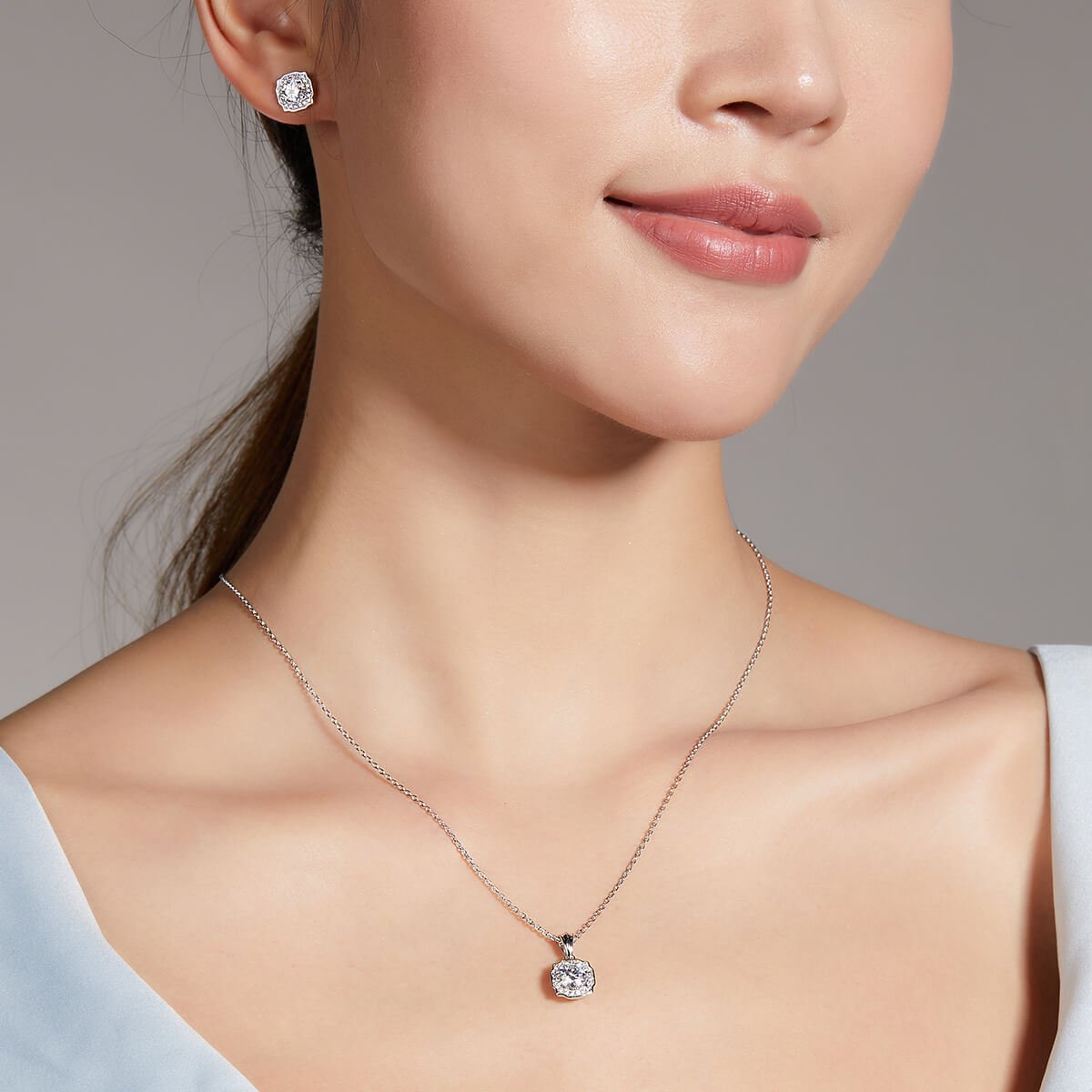 Harry Winston Style Moissanite Pendant Necklace T33B 05 harry winston style moissanite pendant necklace t33b 05