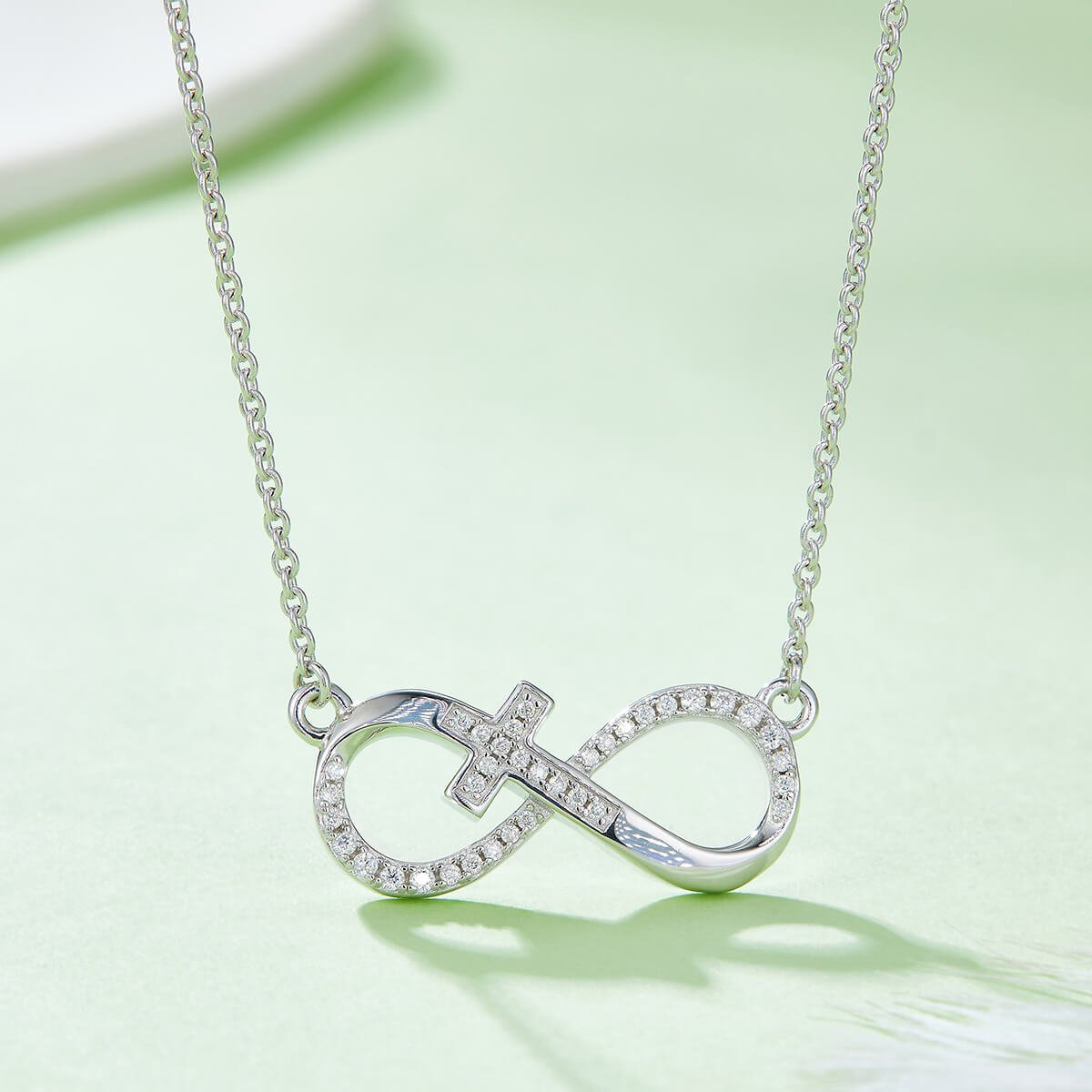 Infinite love Moissanite pendant necklace K020A 04