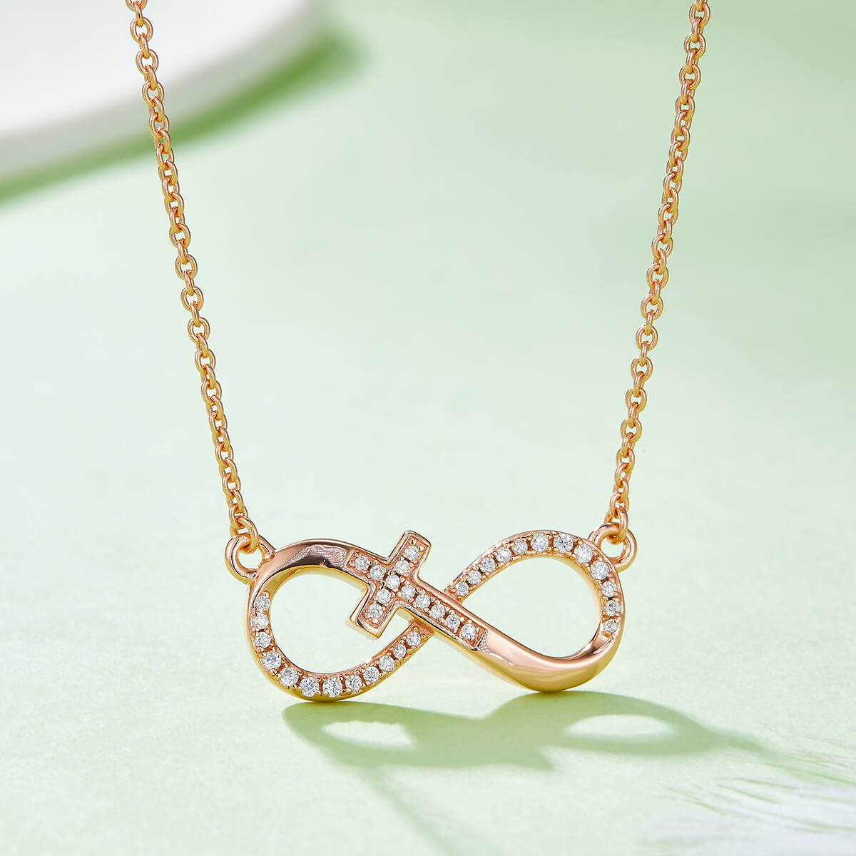 Infinite love Moissanite pendant necklace K020A 05