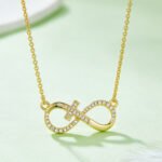 Infinite love Moissanite pendant necklace K020A 06
