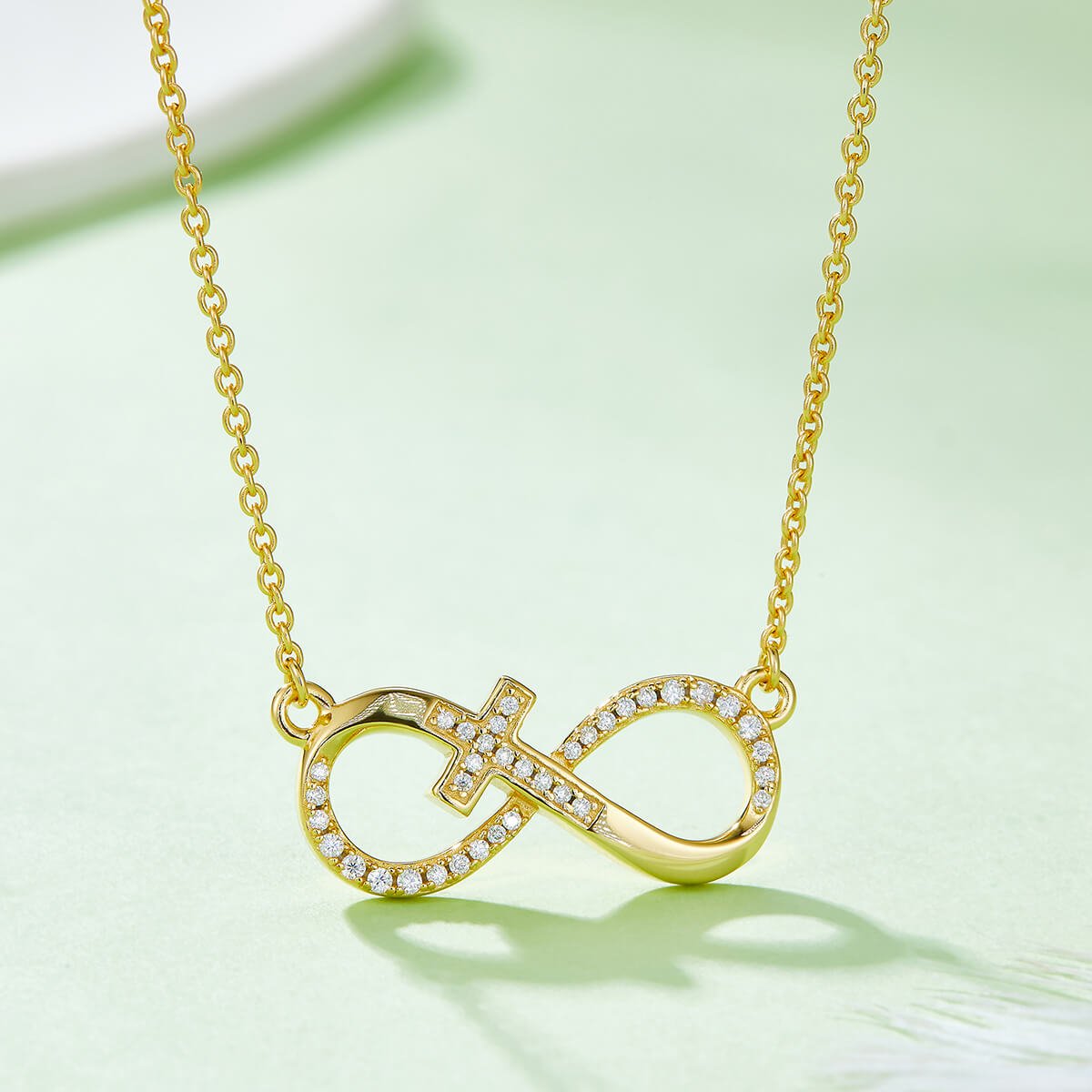 Infinite love Moissanite pendant necklace K020A 06