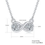 Infinite love round cut Moissanite pendant necklace K024A 03