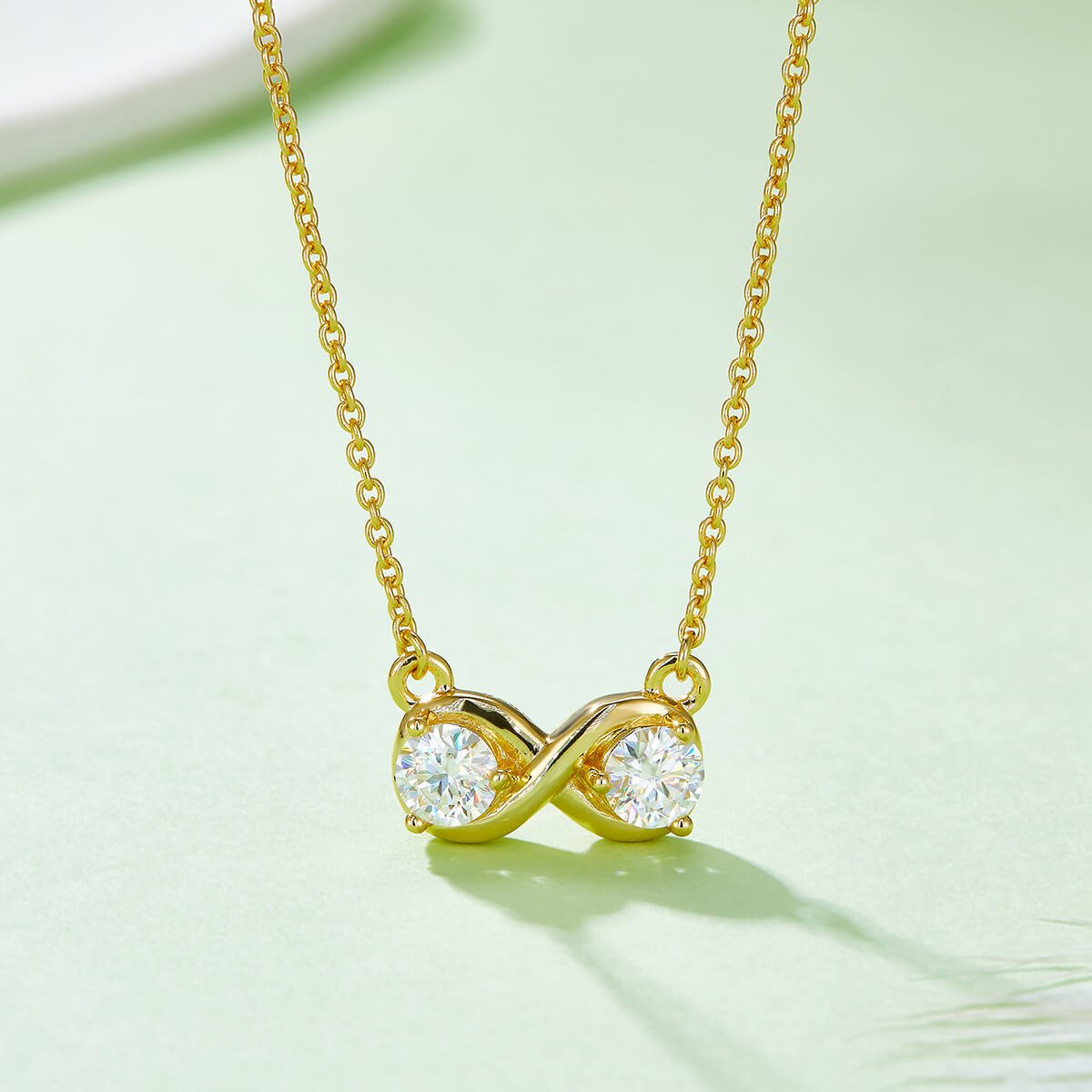 K024A 06 Infinite love round cut Moissanite pendant necklace K024A 06