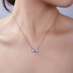 Infinite love round cut Moissanite pendant necklace K024A 08