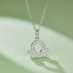 Libra of the Zodiac Moissanite pendant necklace OXZG 03