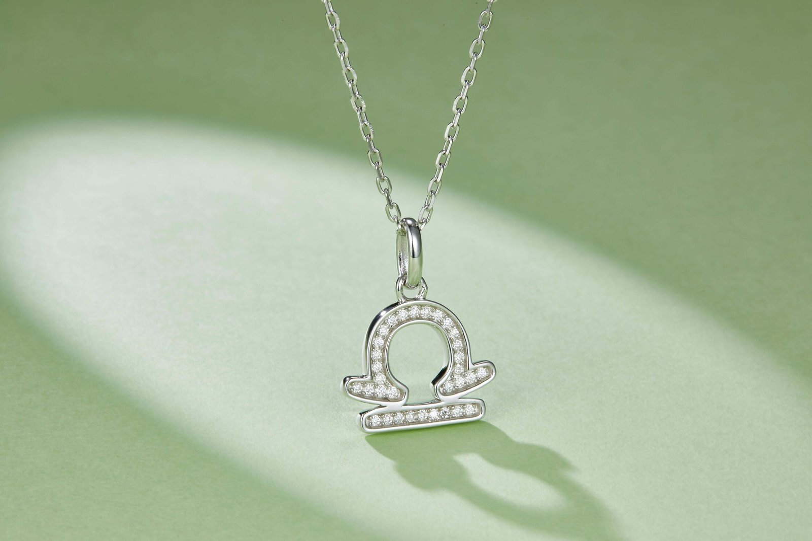 Libra of the Zodiac Moissanite pendant necklace OXZG 03