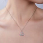 Libra of the Zodiac Moissanite pendant necklace OXZG 06