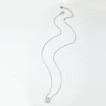 Classic 4 prongs round cut Moissanite pendant necklace NW127O 04