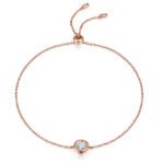 Bezel setting round cut Moissanite bracelet O40A O40B B 02