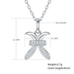 Pisces of the Zodiac Moissanite pendant necklace OXZL 02