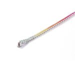 round 3.0mm rainbow colors lab grown gemstones tennis bracelet wz02u 04