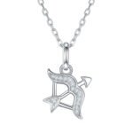 Collana con pendente in moissanite del segno zodiacale del Sagittario OXZI 01
