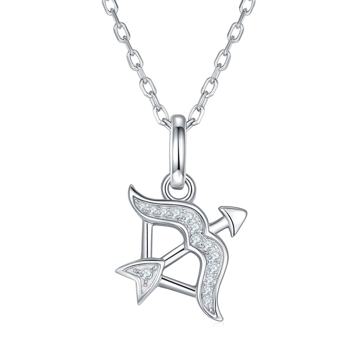 Collana con pendente in moissanite del segno zodiacale del Sagittario OXZI 01