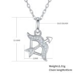 Sagittarius of the Zodiac Moissanite pendant necklace OXZI 02