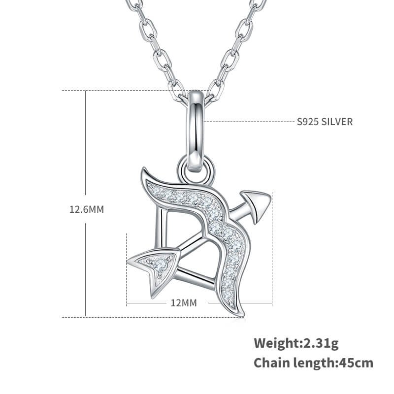 Sagittarius of the Zodiac Moissanite pendant necklace OXZI 02