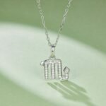 Scorpio of the Zodiac Moissanite pendant necklace OXZH 03