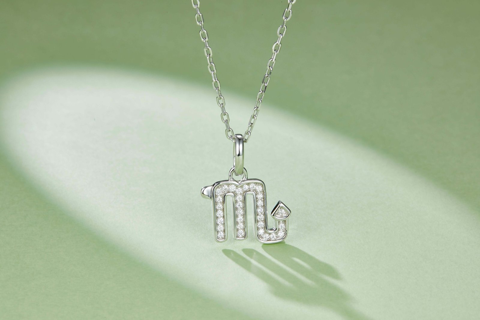 Scorpio of the Zodiac Moissanite pendant necklace OXZH 03