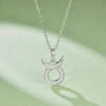 Taurus of the Zodiac Moissanite pendant necklace OXZB 03