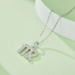 Virgo of the Zodiac Moissanite pendant necklace OXZF 04