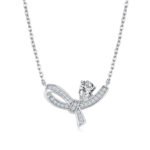 Butterfly shape pear cut Moissanite pendant necklace XR02O 01