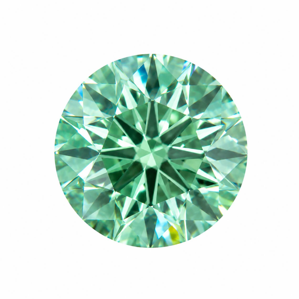 1.01 carat round brilliant cut lab grown green diamond 1.01 carat round brilliant cut lab grown green diamond