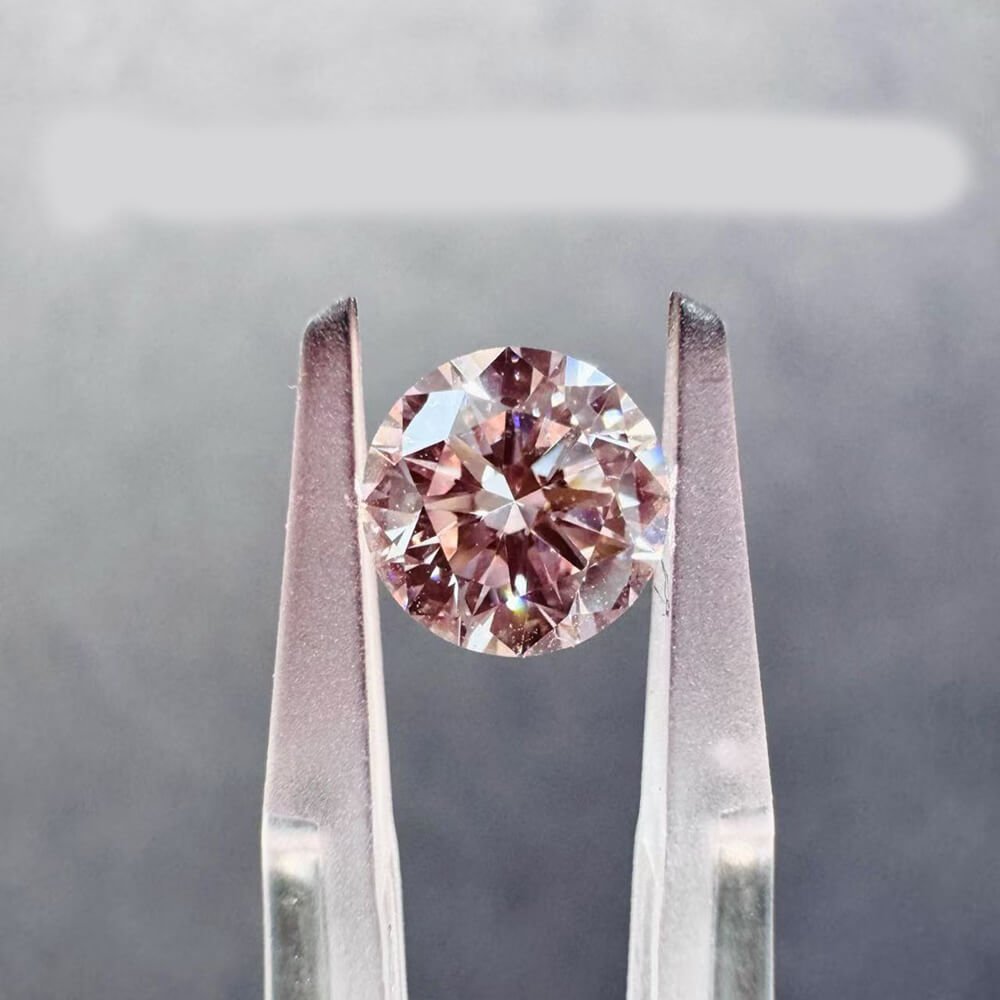 1.04 carat round brilliant cut lab grown pink diamond 1.04 carat round brilliant cut lab grown pink diamond