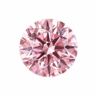 1.04 carat round brilliant cut lab grown pink diamond