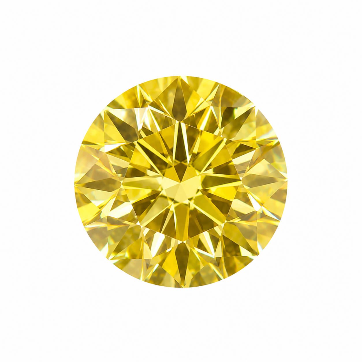 1,08 karaat ronde briljantslijp laboratoriumgekweekte gele diamant 1,08 karaat ronde briljantslijp laboratoriumgekweekte gele diamant