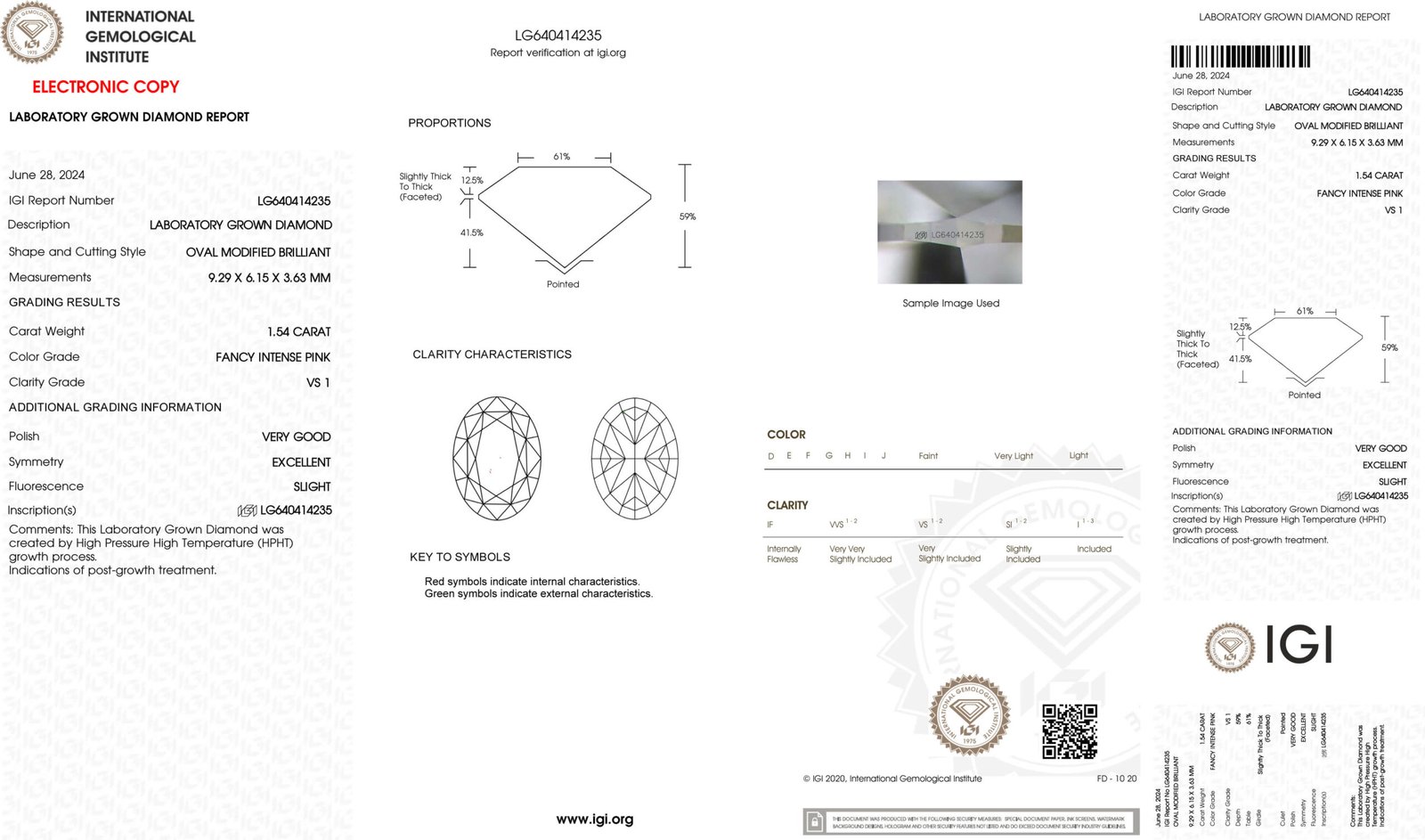 1,54 ct oval geschliffener, intensiv rosafarbener, im Labor gezüchteter Diamant 1,54 ct oval geschliffener, intensiv rosafarbener, im Labor gezüchteter Diamant