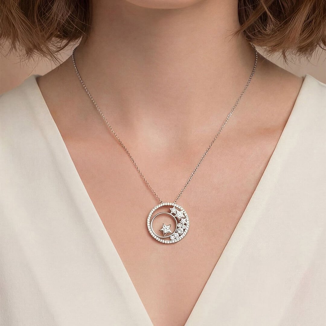 Colar com pingente de Moissanita Celestial de 1,94 ct