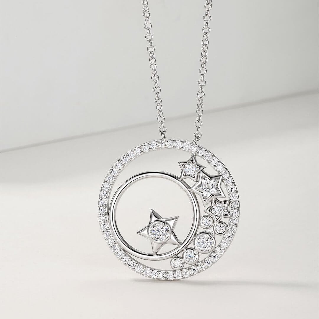 Colar com pingente de Moissanita Celestial de 1,94 ct