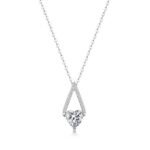 Colar com pingente de moissanita Starburst de 1,94 ct (1 unidade) Colar com pingente de moissanita Starburst de 1,94 ct