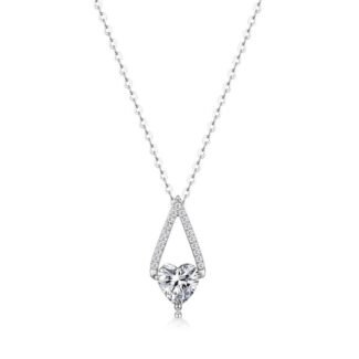 Colar com pingente de moissanita Starburst de 1,94 ct